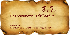 Beinschroth Tömör névjegykártya
